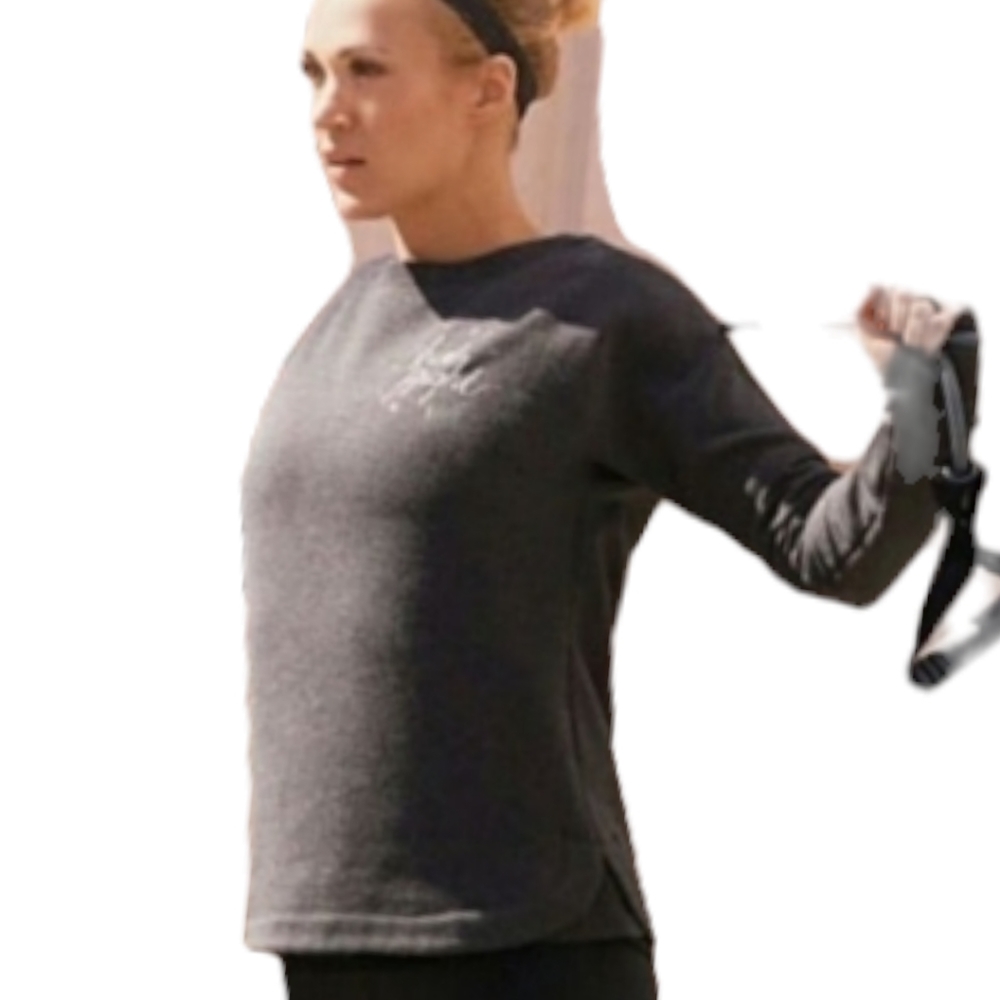 Calia by Carrie Underwood Grey "Shine Bright" Sweatshirt - Size Medium - Picture 6 of 15